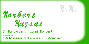 norbert muzsai business card